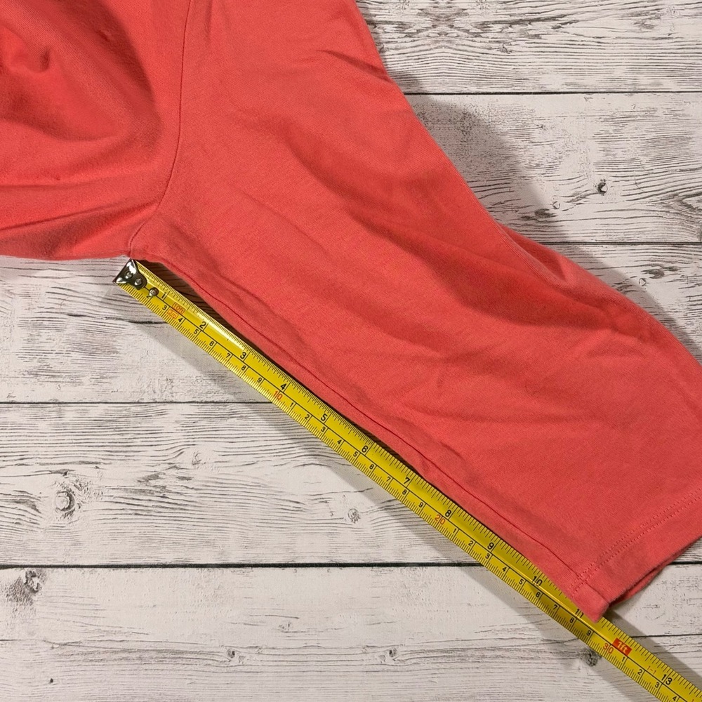 Orvis Classic Collection Coral Pink Pima Cotton 3/4 Sleeve V-Neck Top Large - Picture 13 of 16